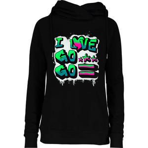 D C I Love Go Go Music Gift For Kids And Adults Womens Funnel Neck Pullover Hood