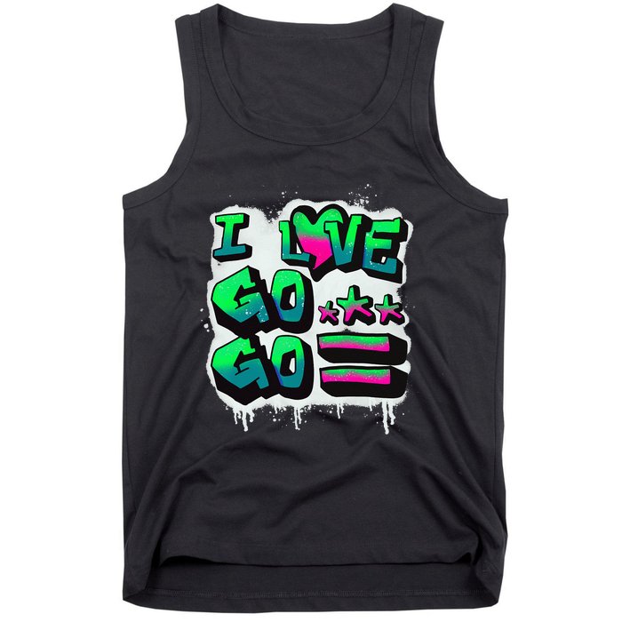 D C I Love Go Go Music Gift For Kids And Adults Tank Top