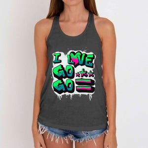 D C I Love Go Go Music Gift For Kids And Adults Women's Knotted Racerback Tank