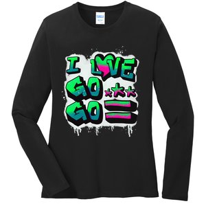 D C I Love Go Go Music Gift For Kids And Adults Ladies Long Sleeve Shirt