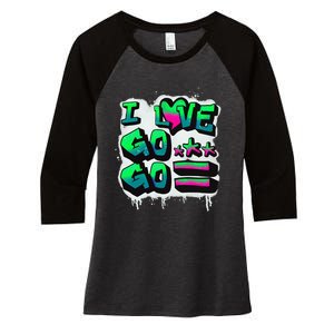 D C I Love Go Go Music Gift For Kids And Adults Women's Tri-Blend 3/4-Sleeve Raglan Shirt