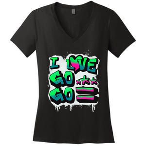 D C I Love Go Go Music Gift For Kids And Adults Women's V-Neck T-Shirt