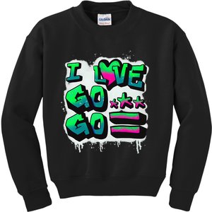 D C I Love Go Go Music Gift For Kids And Adults Kids Sweatshirt