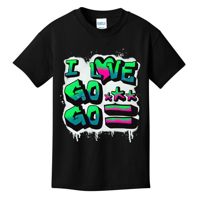 D C I Love Go Go Music Gift For Kids And Adults Kids T-Shirt