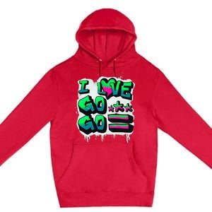 D C I Love Go Go Music Gift For Kids And Adults Premium Pullover Hoodie