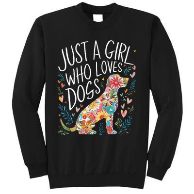 Dog Cute Just A Girl Who Loves Dogs Sweatshirt