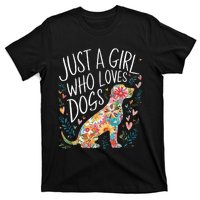 Dog Cute Just A Girl Who Loves Dogs T-Shirt