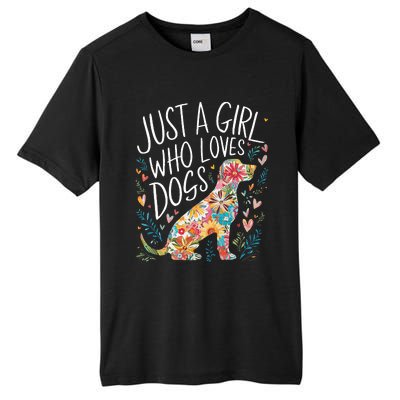 Dog Cute Just A Girl Who Loves Dogs Tall Fusion ChromaSoft Performance T-Shirt