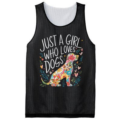 Dog Cute Just A Girl Who Loves Dogs Mesh Reversible Basketball Jersey Tank