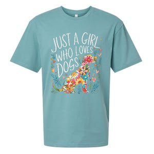 Dog Cute Just A Girl Who Loves Dogs Sueded Cloud Jersey T-Shirt