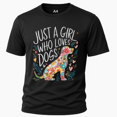 Dog Cute Just A Girl Who Loves Dogs Performance Shirt