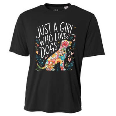 Dog Cute Just A Girl Who Loves Dogs Cooling Performance Crew T-Shirt