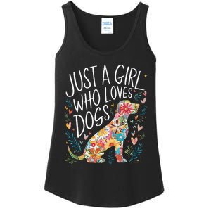 Dog Cute Just A Girl Who Loves Dogs Ladies Essential Tank