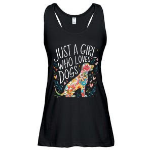 Dog Cute Just A Girl Who Loves Dogs Ladies Essential Flowy Tank