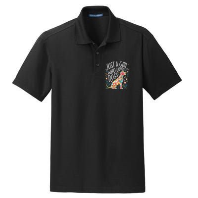 Dog Cute Just A Girl Who Loves Dogs Dry Zone Grid Polo