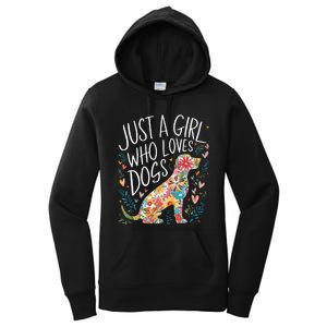 Dog Cute Just A Girl Who Loves Dogs Women's Pullover Hoodie