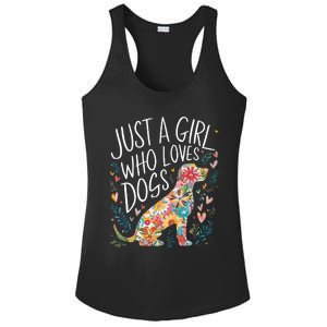 Dog Cute Just A Girl Who Loves Dogs Ladies PosiCharge Competitor Racerback Tank