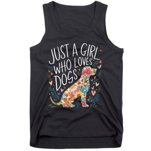 Dog Cute Just A Girl Who Loves Dogs Tank Top