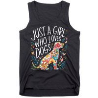 Dog Cute Just A Girl Who Loves Dogs Tank Top