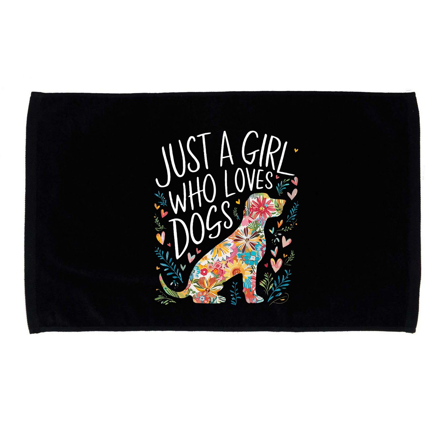 Dog Cute Just A Girl Who Loves Dogs Microfiber Hand Towel