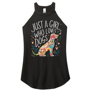 Dog Cute Just A Girl Who Loves Dogs Women's Perfect Tri Rocker Tank