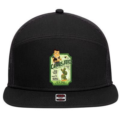 Drink Cactus Juice 7 Panel Mesh Trucker Snapback Hat