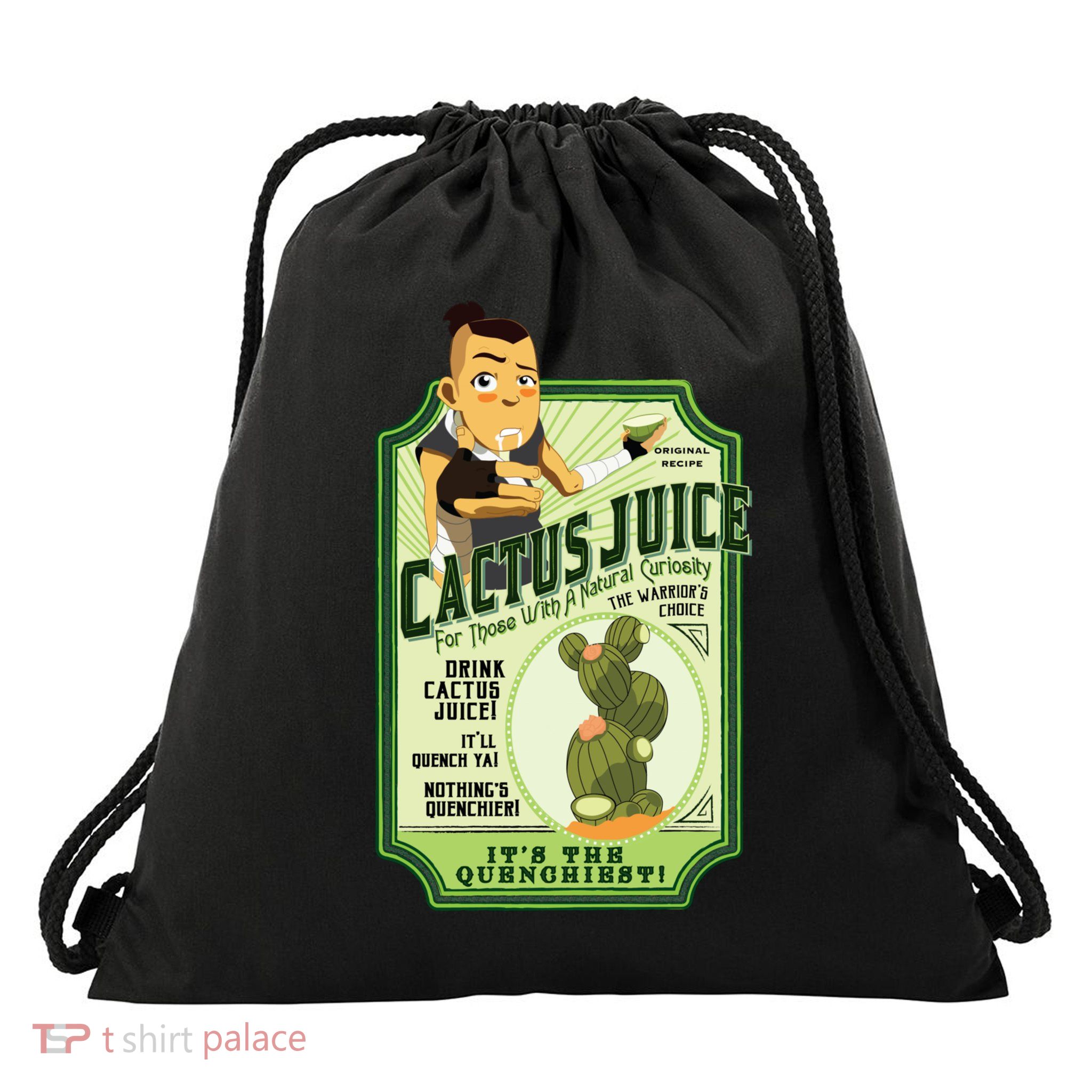Drink Cactus Juice Drawstring Bag