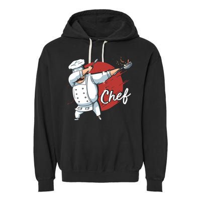 Dabbing Chef Japan Flag Chef Cook Cool Gift Garment-Dyed Fleece Hoodie