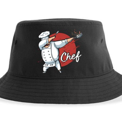 Dabbing Chef Japan Flag Chef Cook Cool Gift Sustainable Bucket Hat