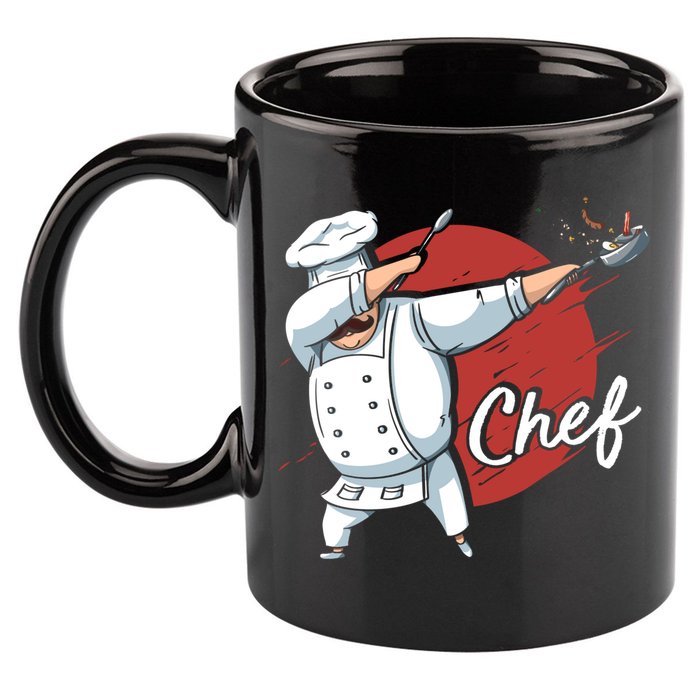 Dabbing Chef Japan Flag Chef Cook Cool Gift 11oz C Handle Ceramic Mug