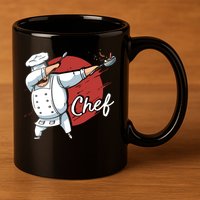 Dabbing Chef Japan Flag Chef Cook Cool Gift 11oz C Handle Ceramic Mug