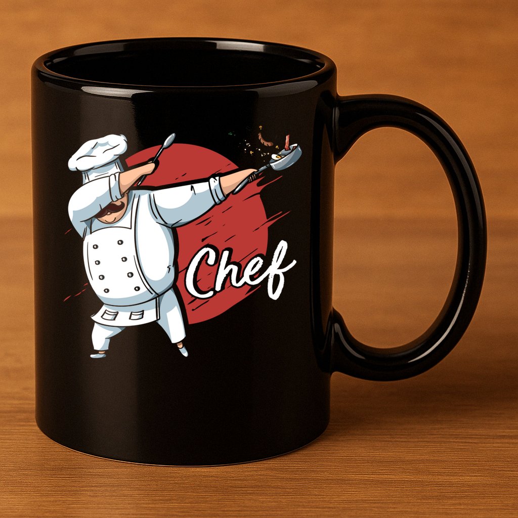 Dabbing Chef Japan Flag Chef Cook Cool Gift 11oz C Handle Ceramic Mug