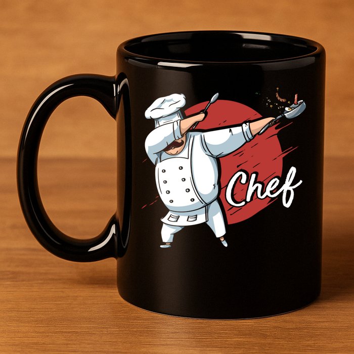 Dabbing Chef Japan Flag Chef Cook Cool Gift 11oz C Handle Ceramic Mug