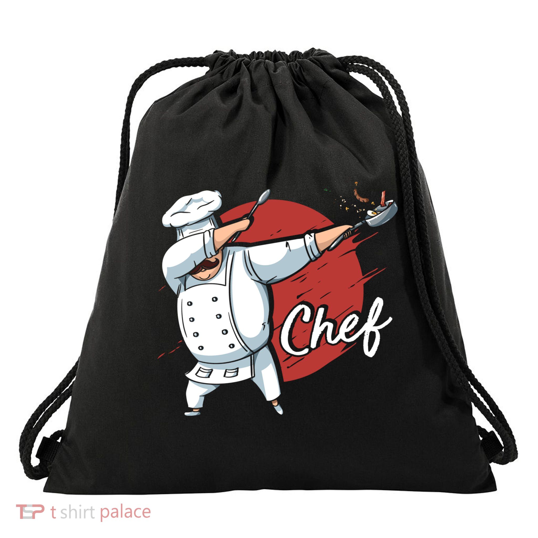 Dabbing Chef Japan Flag Chef Cook Cool Gift Drawstring Bag