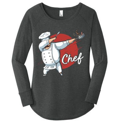 Dabbing Chef Japan Flag Chef Cook Cool Gift Women's Perfect Tri Tunic Long Sleeve Shirt