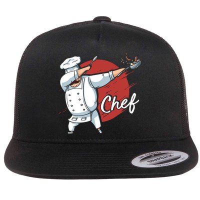 Dabbing Chef Japan Flag Chef Cook Cool Gift Flatbill Hat