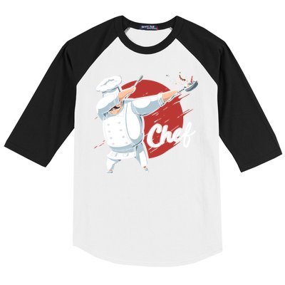 Dabbing Chef Japan Flag Chef Cook Cool Gift Baseball Sleeve Shirt