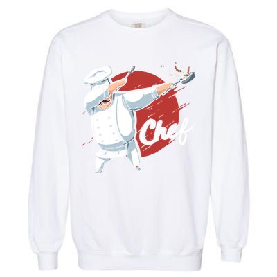 Dabbing Chef Japan Flag Chef Cook Cool Gift Garment-Dyed Sweatshirt