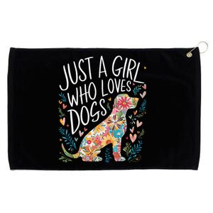 Dog Cute Just A Girl Who Loves Dogs Grommeted Golf Towel