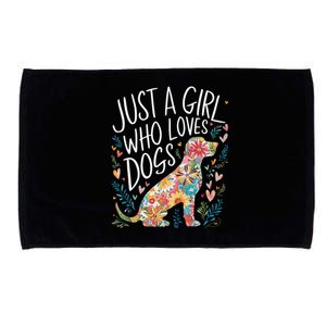 Dog Cute Just A Girl Who Loves Dogs Microfiber Hand Towel