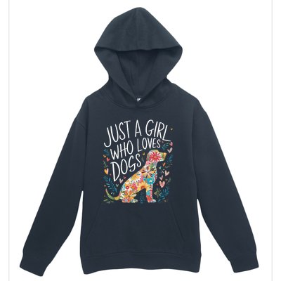 Dog Cute Just A Girl Who Loves Dogs Urban Pullover Hoodie