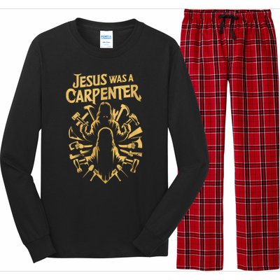 Divine Craftsman: Jesus Was A Carpenter Long Sleeve Pajama Set