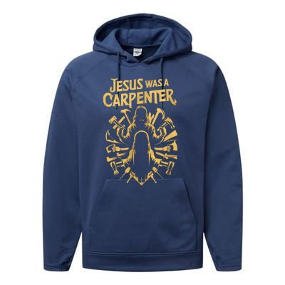 Divine Craftsman: Jesus Was A Carpenter Performance Fleece Hoodie