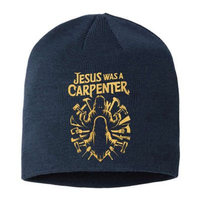 Divine Craftsman: Jesus Was A Carpenter Sustainable Beanie