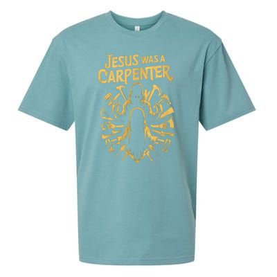 Divine Craftsman: Jesus Was A Carpenter Sueded Cloud Jersey T-Shirt