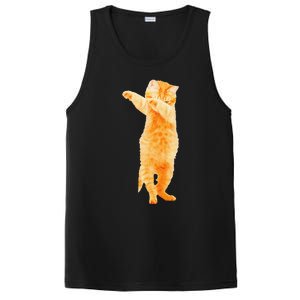 Dabbing Cat Kitten Funny Dab Dance Kitty Funny Gift PosiCharge Competitor Tank