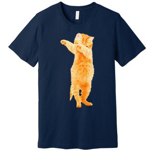 Dabbing Cat Kitten Funny Dab Dance Kitty Funny Gift Premium T-Shirt