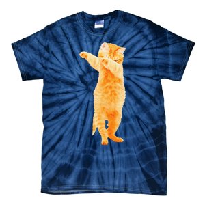 Dabbing Cat Kitten Funny Dab Dance Kitty Funny Gift Tie-Dye T-Shirt