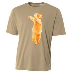 Dabbing Cat Kitten Funny Dab Dance Kitty Funny Gift Cooling Performance Crew T-Shirt