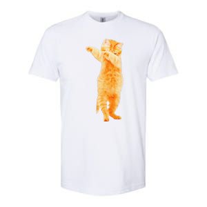 Dabbing Cat Kitten Funny Dab Dance Kitty Funny Gift Softstyle CVC T-Shirt